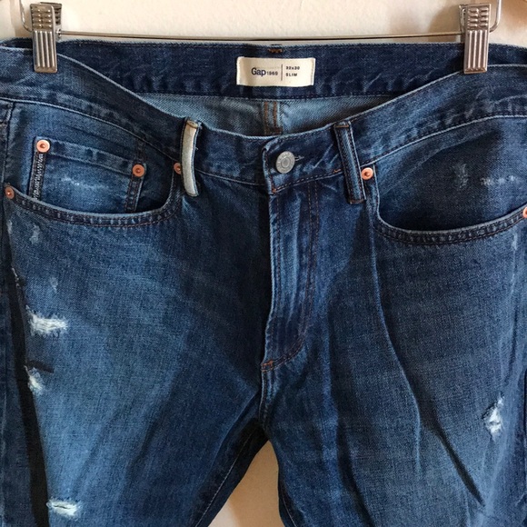 Gap slim jeans sz 32x30 100 % cotton - Picture 3 of 3